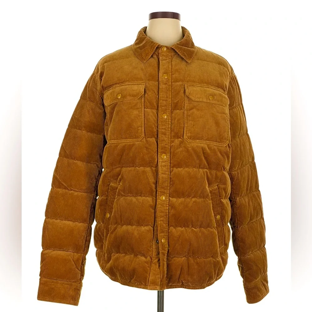 Polo By Ralph Lauren Quilt Corduroy Down Jacket XL Tall Honey
